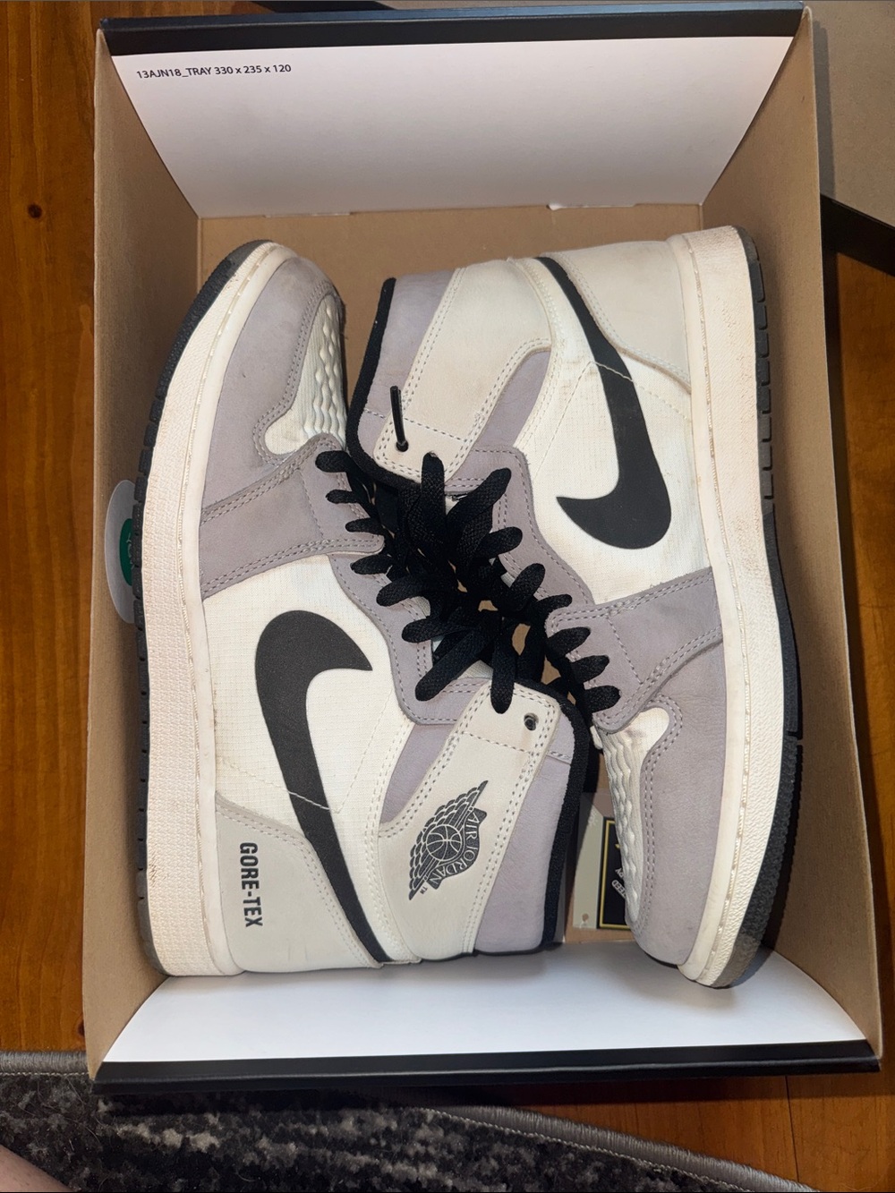 Nike Air Jordan 1 High GORE-TEX — White, Gray, Black